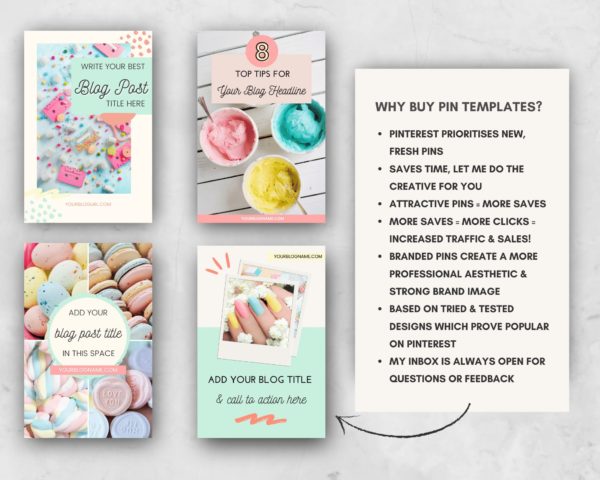 pretty pastel template product