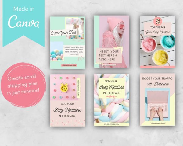 pretty pastel template product