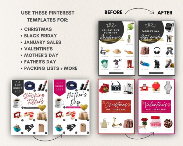 gift guide template for pinterest