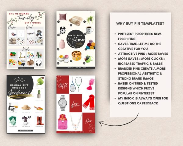 gift guide template for pinterest