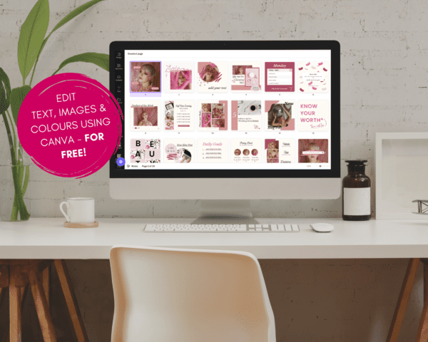Canva Instagram Templates - Pink Example