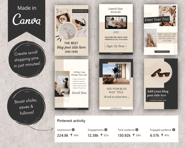 Aesthetic Pinterest Templates Examples